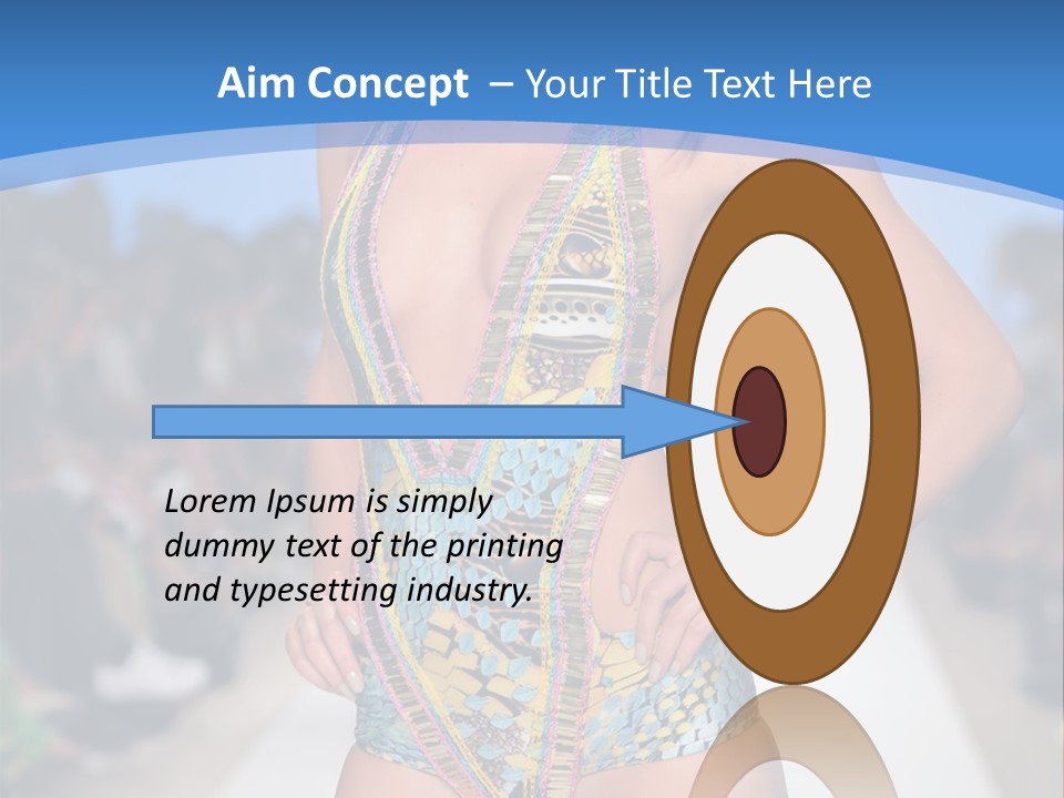 A Woman In A Swimsuit On A Runway PowerPoint Template