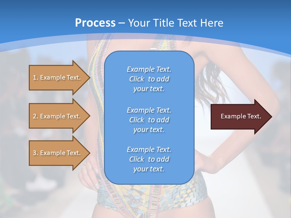 A Woman In A Swimsuit On A Runway PowerPoint Template