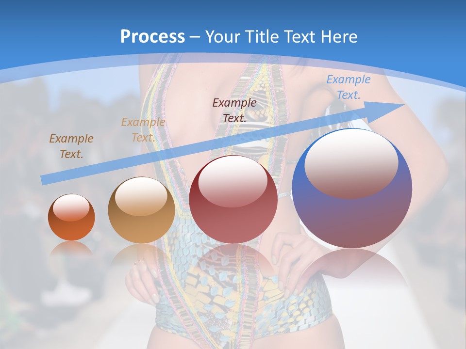 A Woman In A Swimsuit On A Runway PowerPoint Template