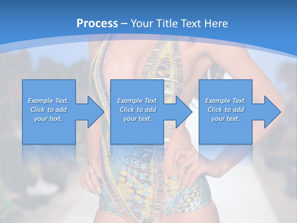 A Woman In A Swimsuit On A Runway PowerPoint Template