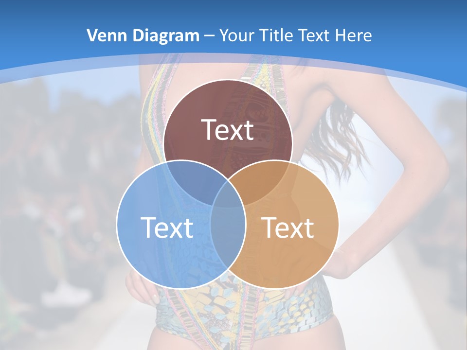 A Woman In A Swimsuit On A Runway PowerPoint Template