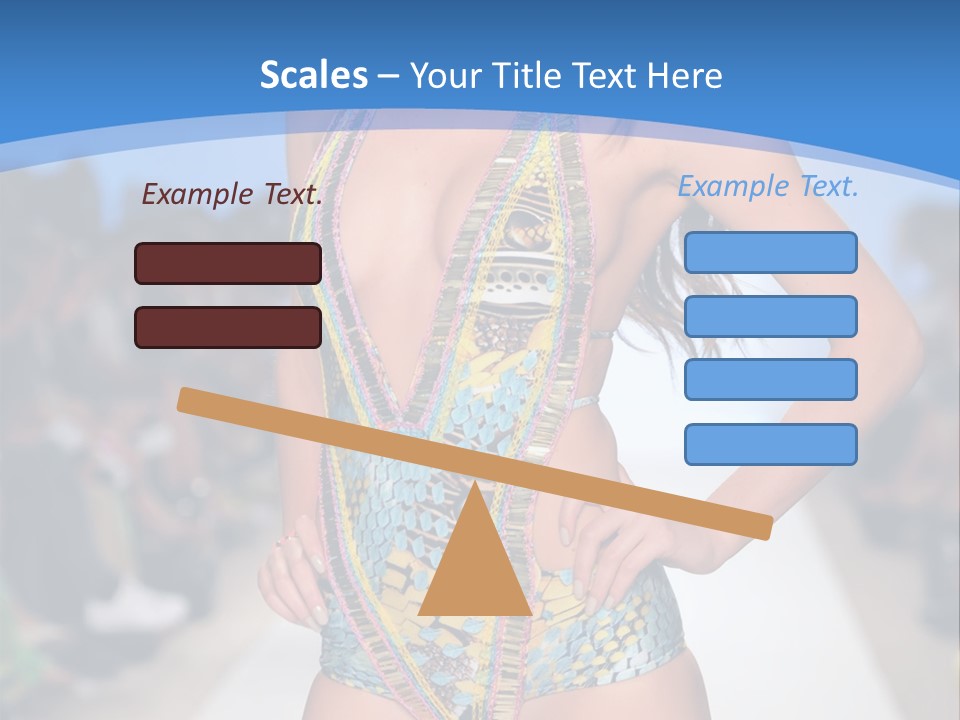 A Woman In A Swimsuit On A Runway PowerPoint Template