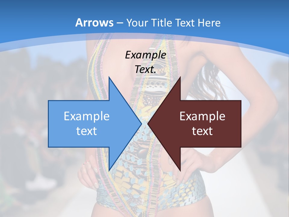 A Woman In A Swimsuit On A Runway PowerPoint Template