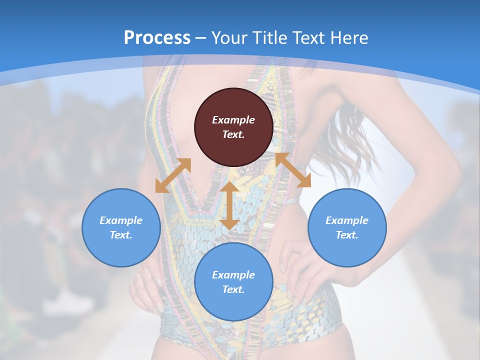 A Woman In A Swimsuit On A Runway PowerPoint Template