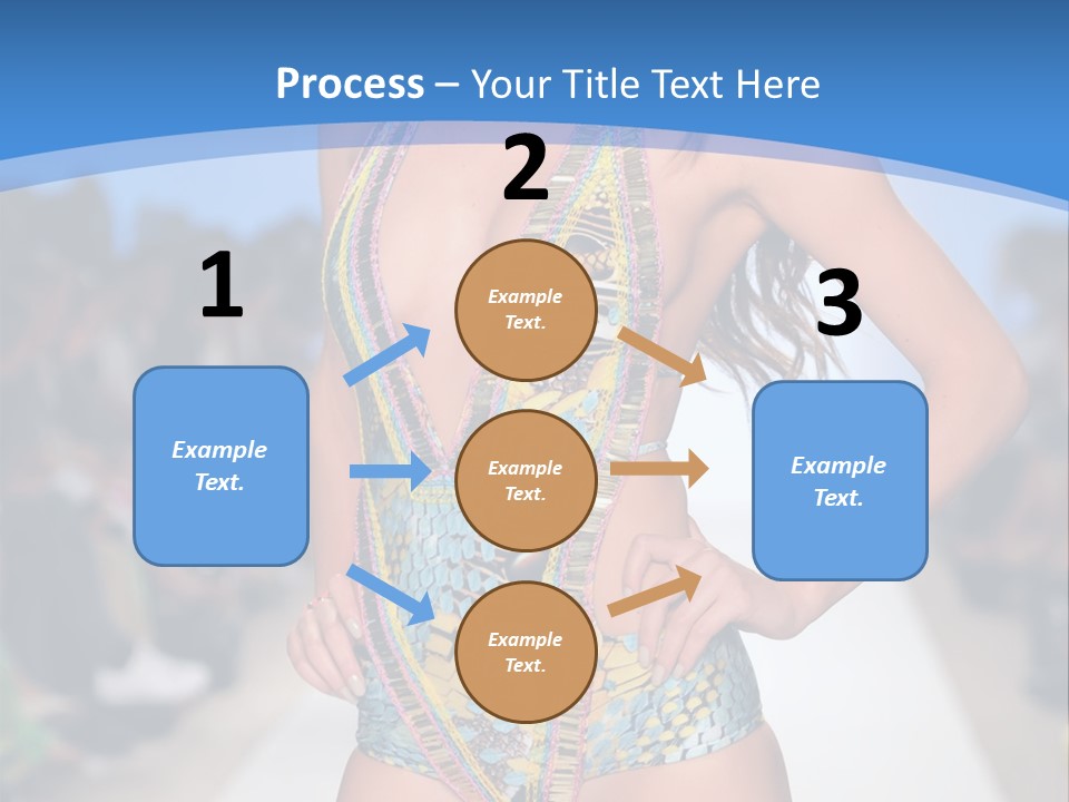 A Woman In A Swimsuit On A Runway PowerPoint Template