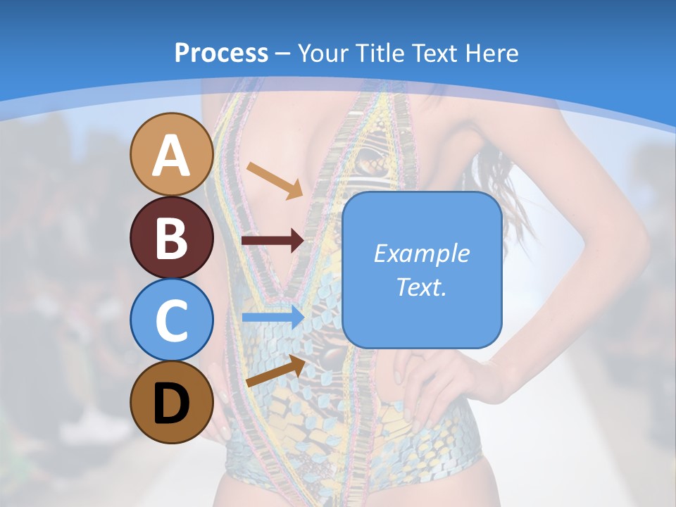 A Woman In A Swimsuit On A Runway PowerPoint Template