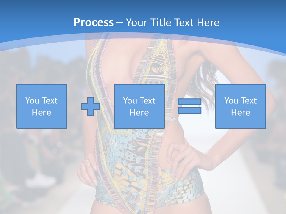 A Woman In A Swimsuit On A Runway PowerPoint Template