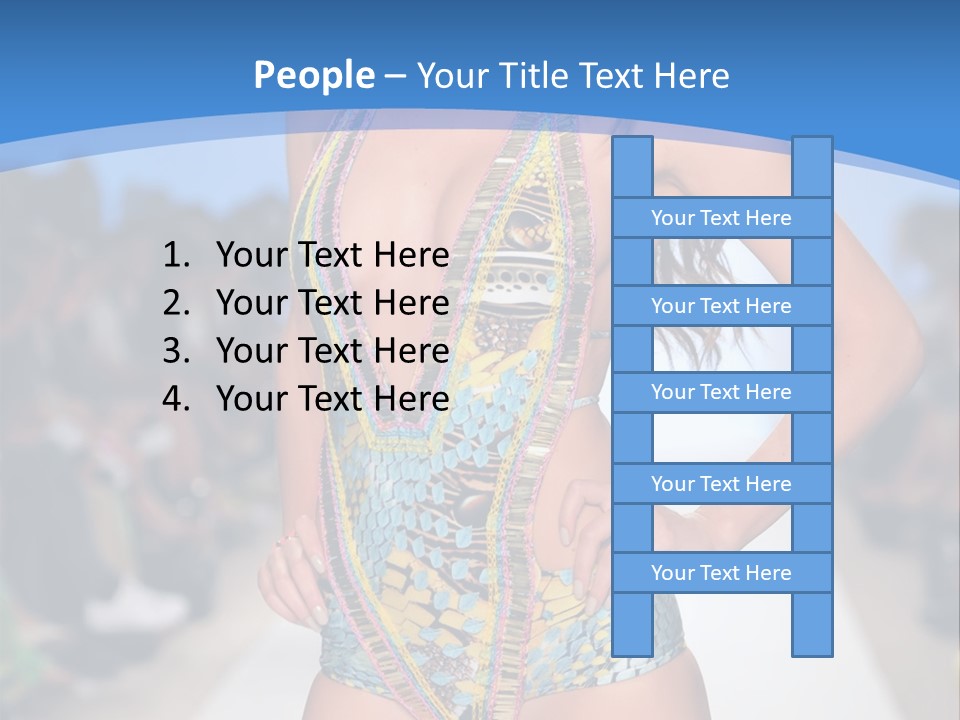 A Woman In A Swimsuit On A Runway PowerPoint Template