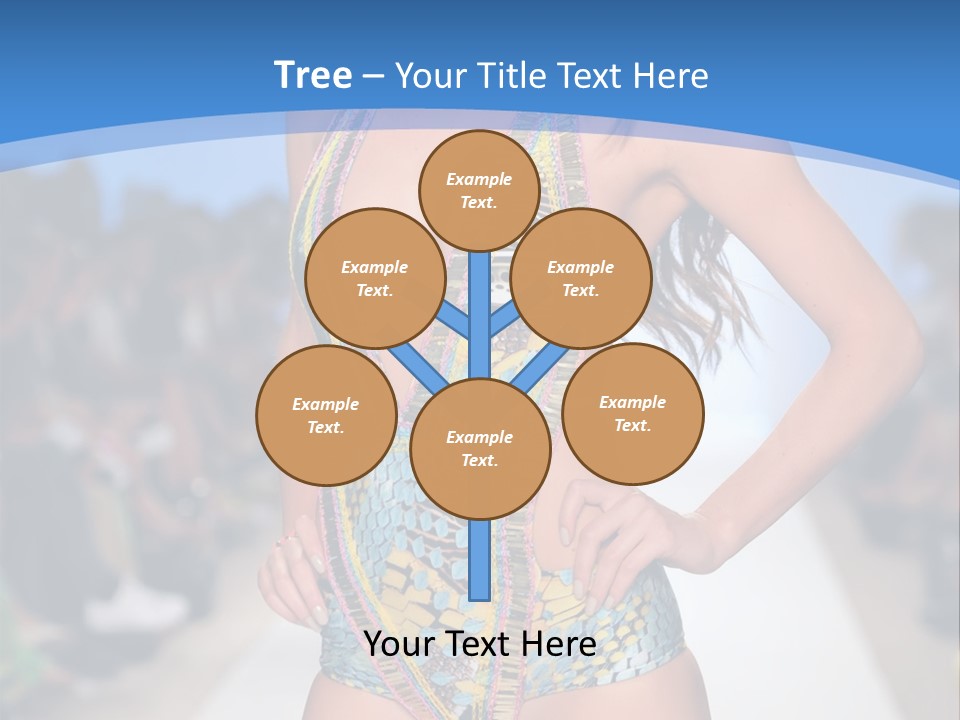 A Woman In A Swimsuit On A Runway PowerPoint Template