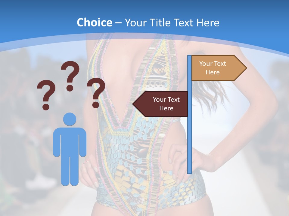 A Woman In A Swimsuit On A Runway PowerPoint Template