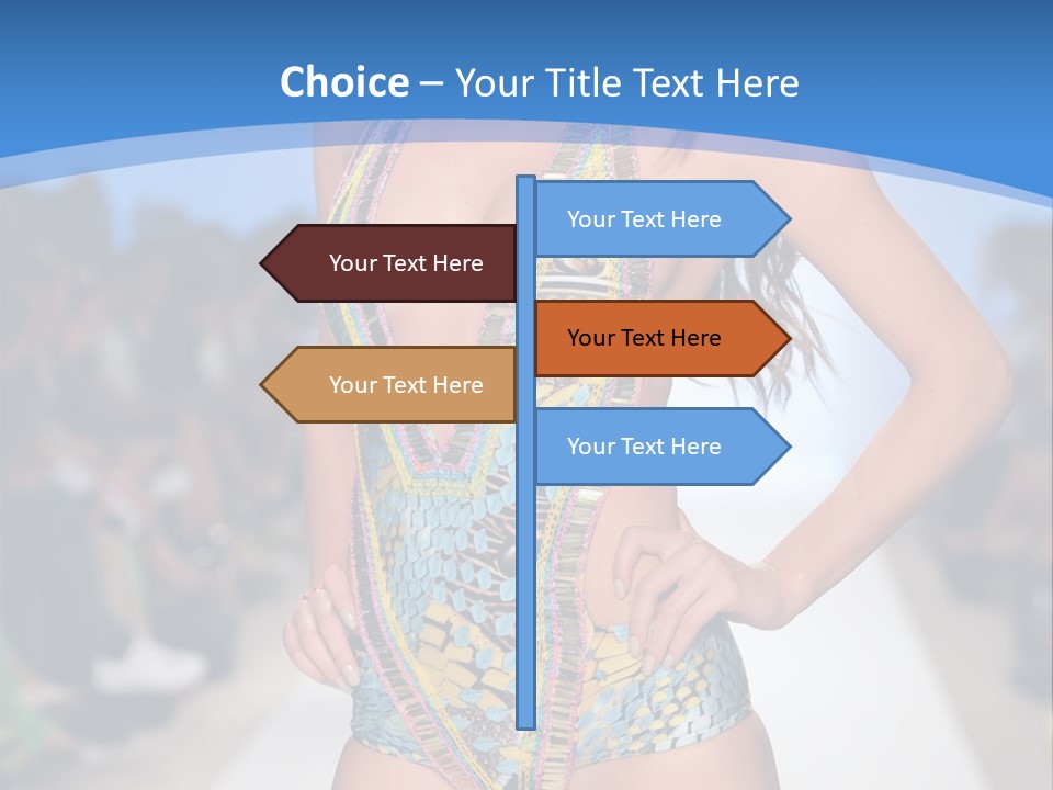 A Woman In A Swimsuit On A Runway PowerPoint Template