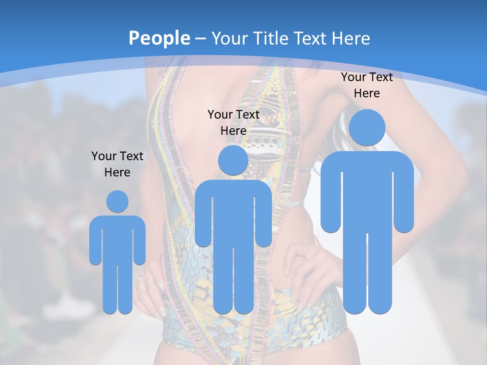 A Woman In A Swimsuit On A Runway PowerPoint Template