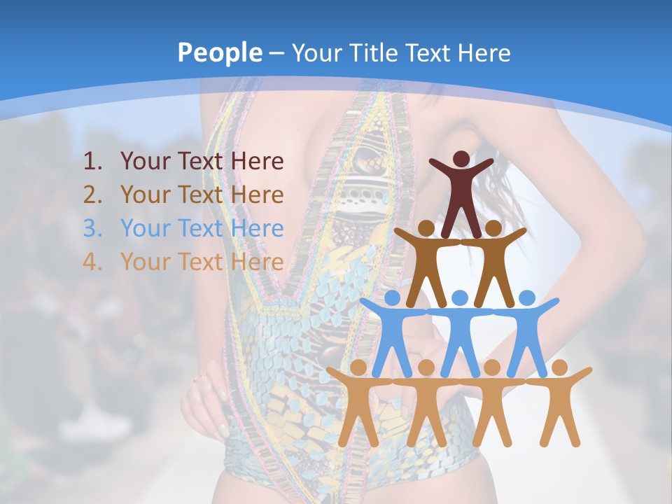 A Woman In A Swimsuit On A Runway PowerPoint Template