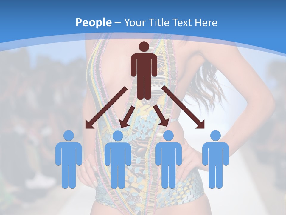 A Woman In A Swimsuit On A Runway PowerPoint Template