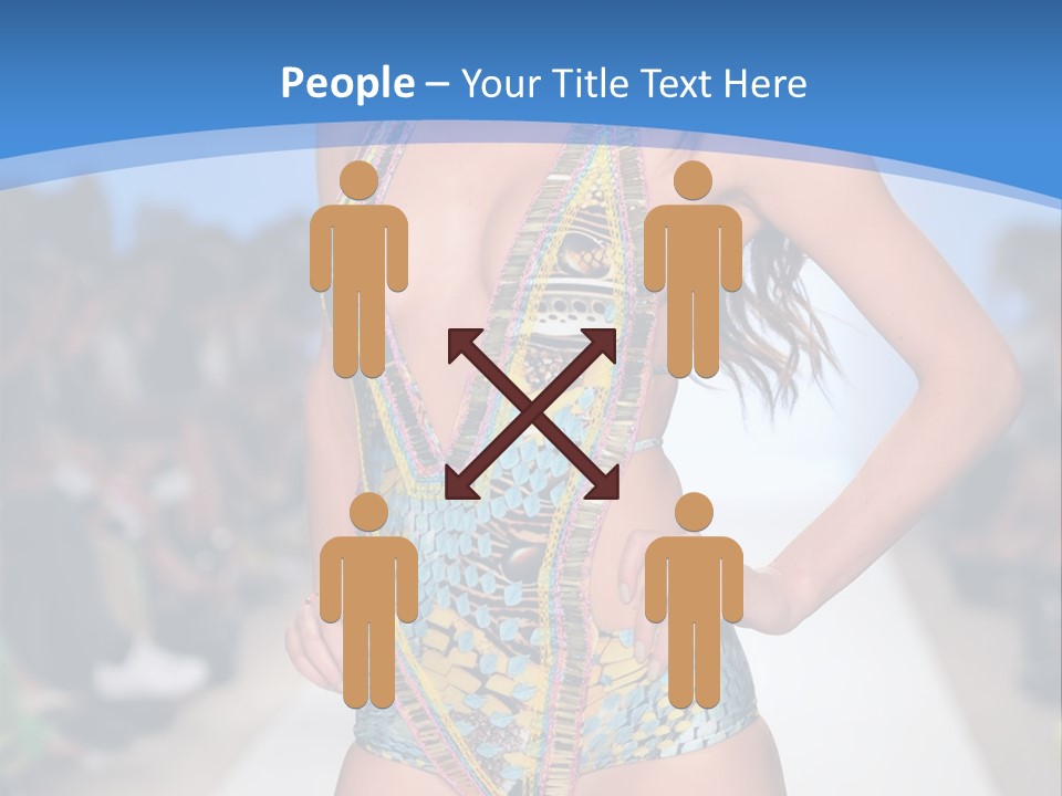 A Woman In A Swimsuit On A Runway PowerPoint Template