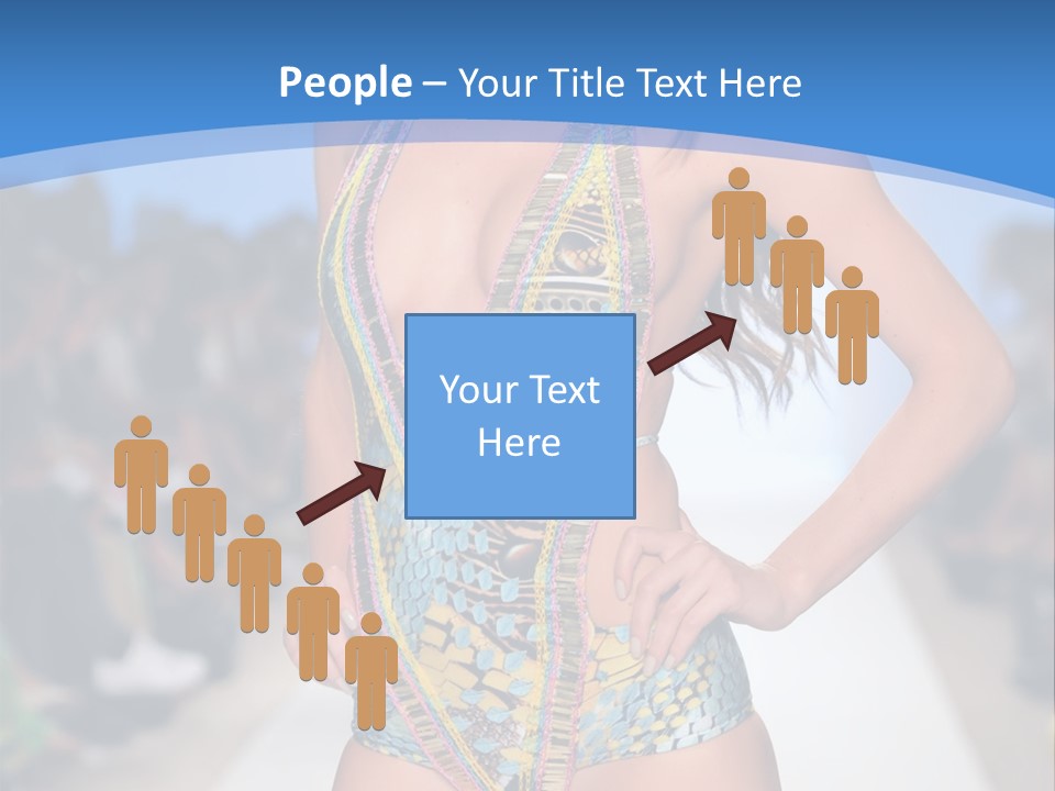 A Woman In A Swimsuit On A Runway PowerPoint Template