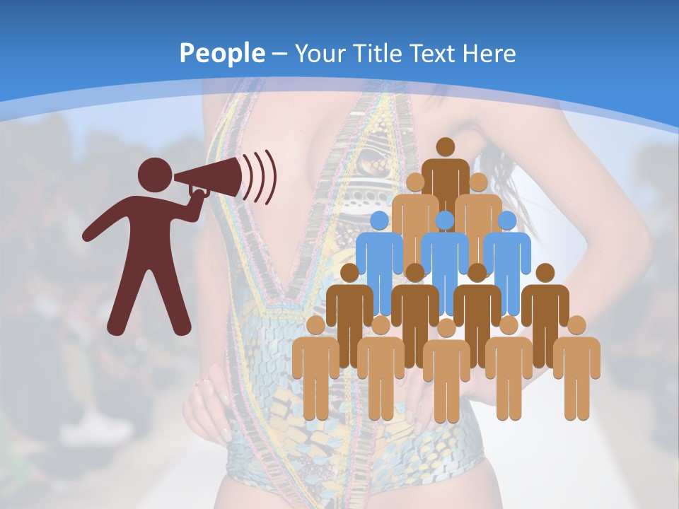 A Woman In A Swimsuit On A Runway PowerPoint Template