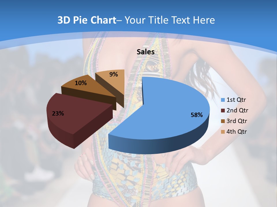 A Woman In A Swimsuit On A Runway PowerPoint Template