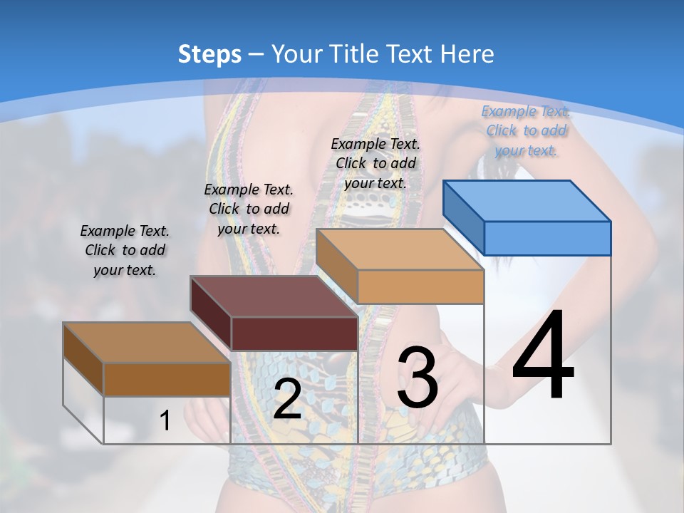 A Woman In A Swimsuit On A Runway PowerPoint Template