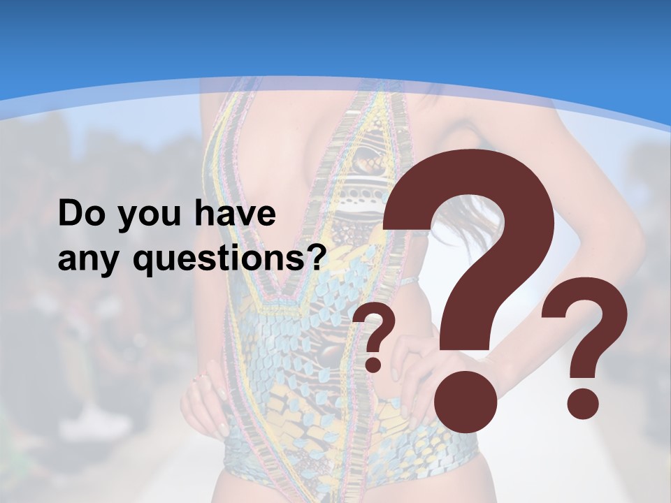 A Woman In A Swimsuit On A Runway PowerPoint Template