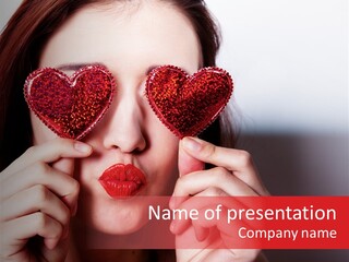 Woman Young Isolated PowerPoint Template