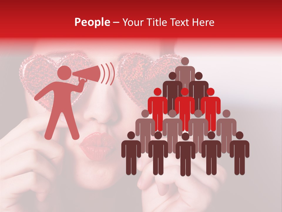 Woman Young Isolated PowerPoint Template