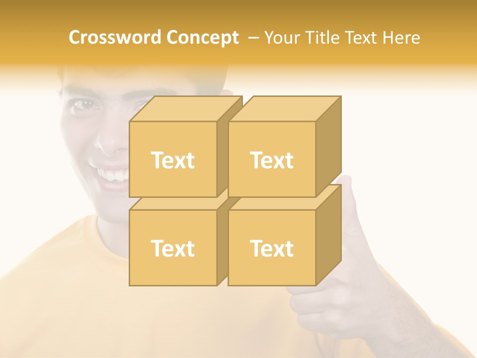 Male Winner Young PowerPoint Template