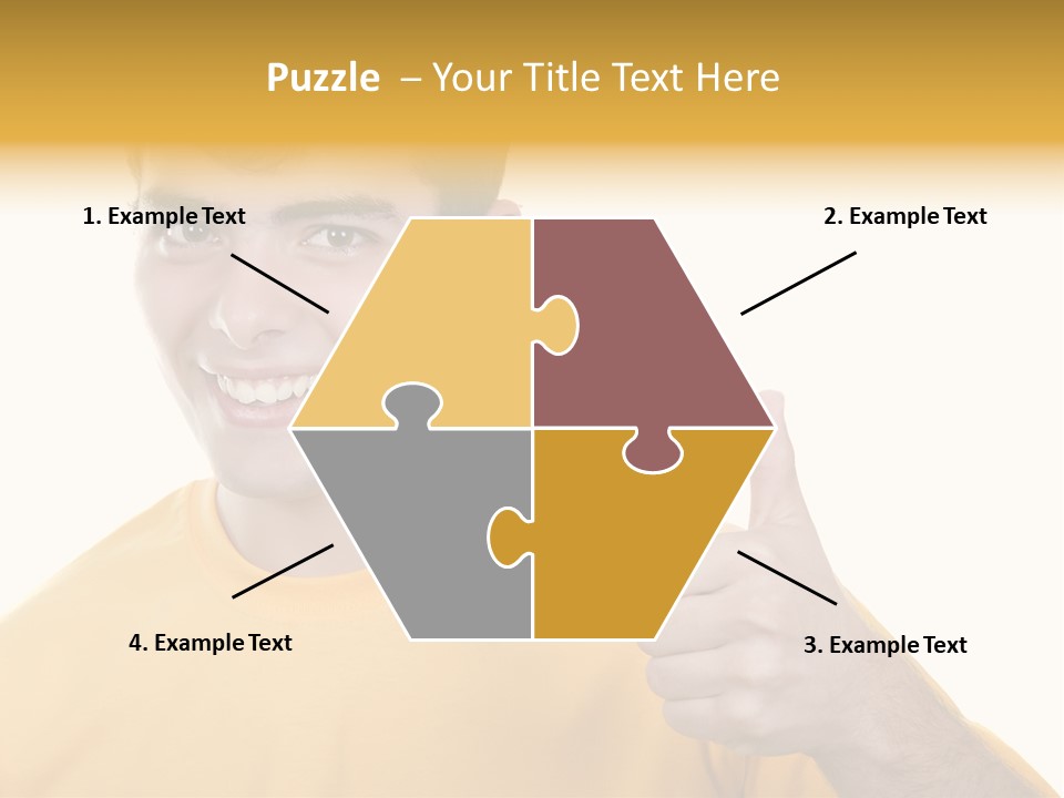 Male Winner Young PowerPoint Template