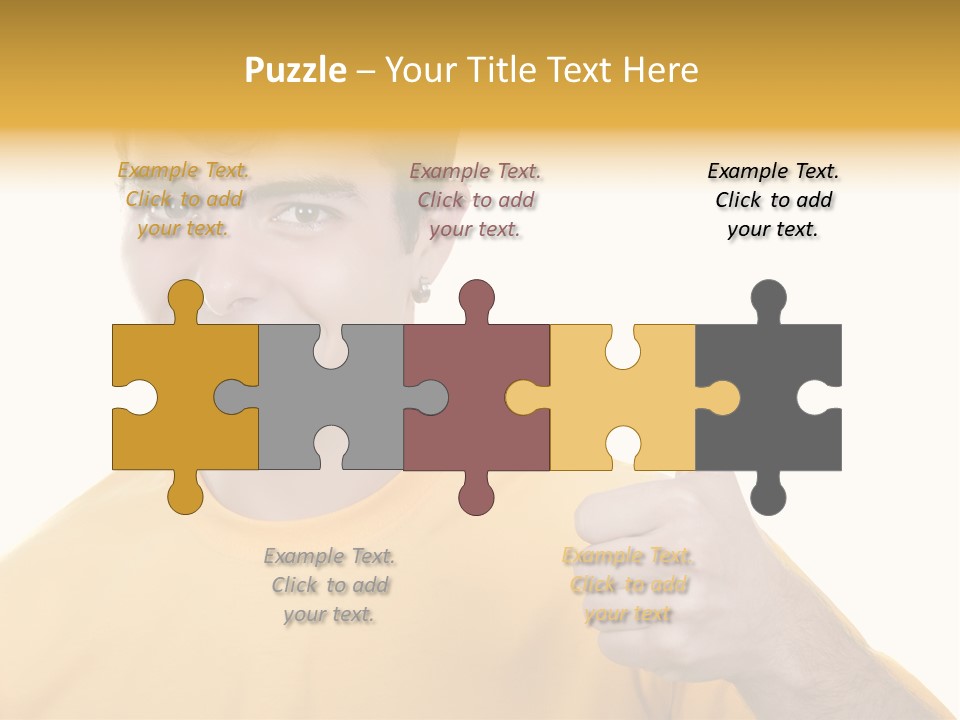 Male Winner Young PowerPoint Template