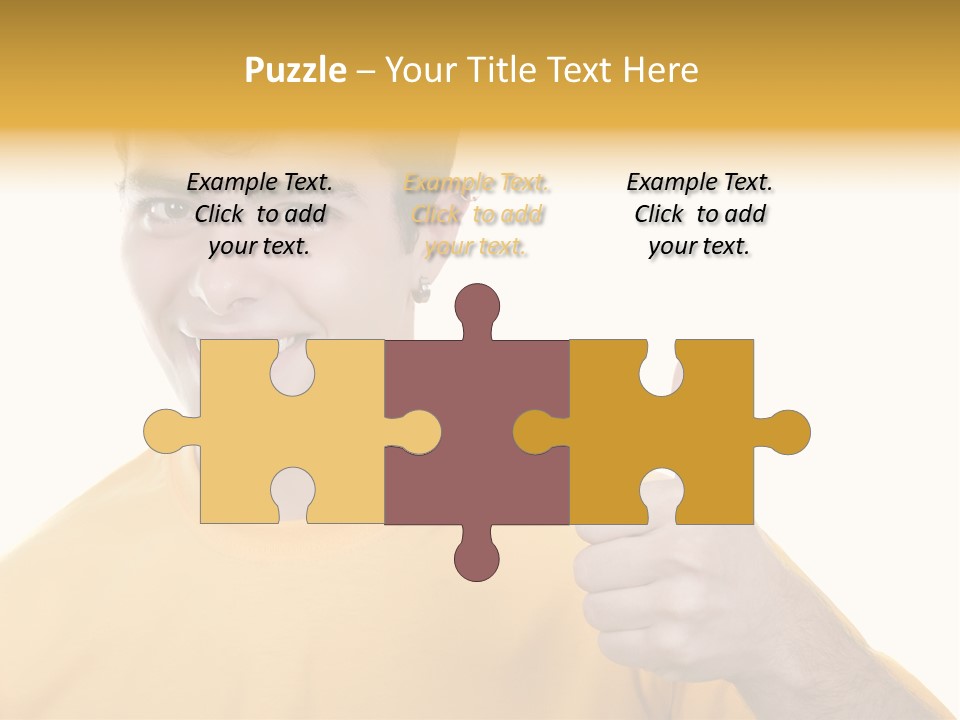 Male Winner Young PowerPoint Template