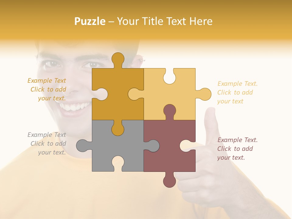 Male Winner Young PowerPoint Template