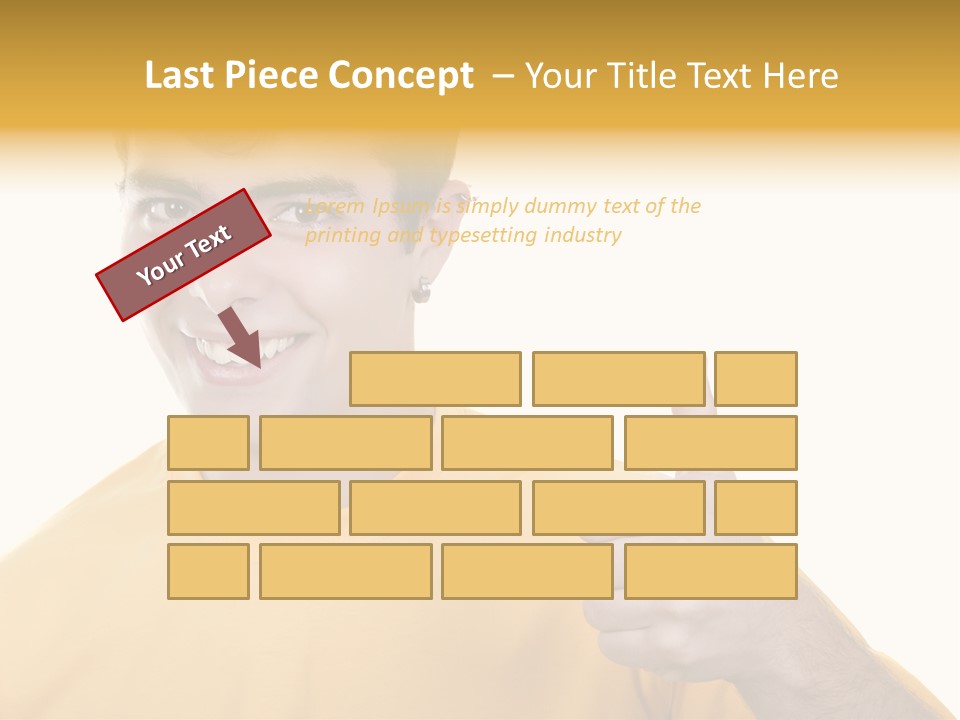 Male Winner Young PowerPoint Template