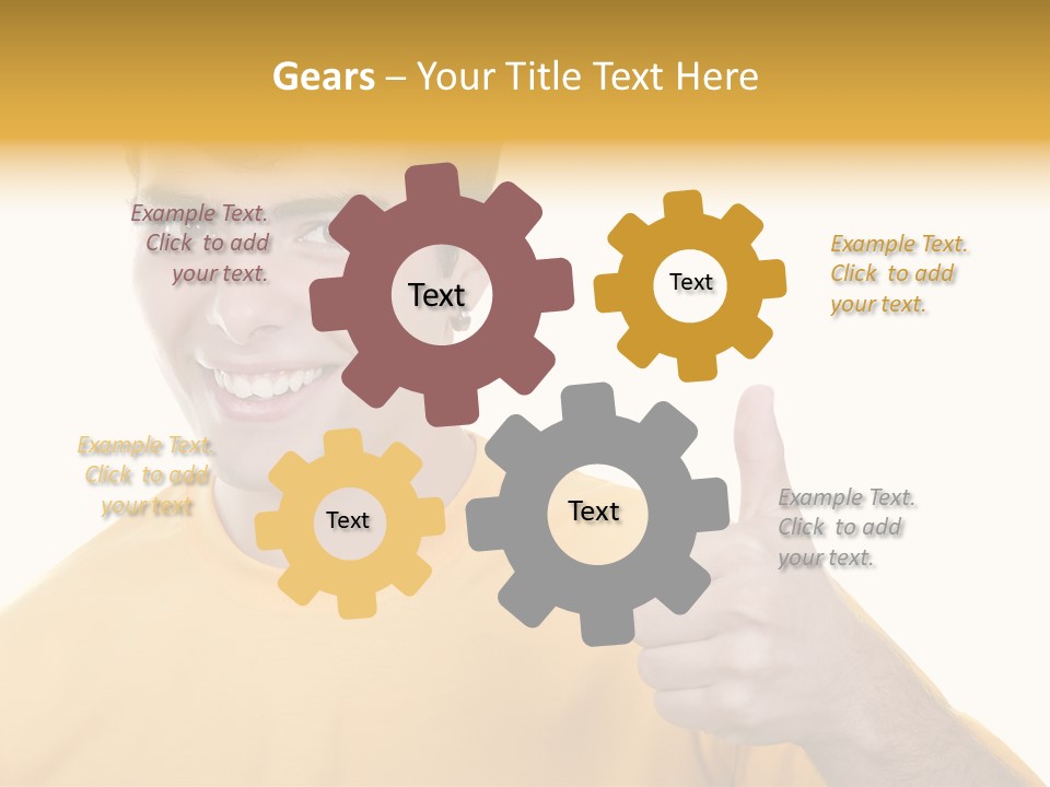 Male Winner Young PowerPoint Template