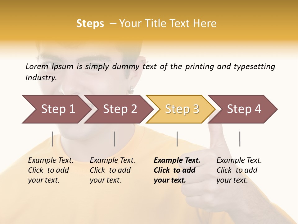Male Winner Young PowerPoint Template