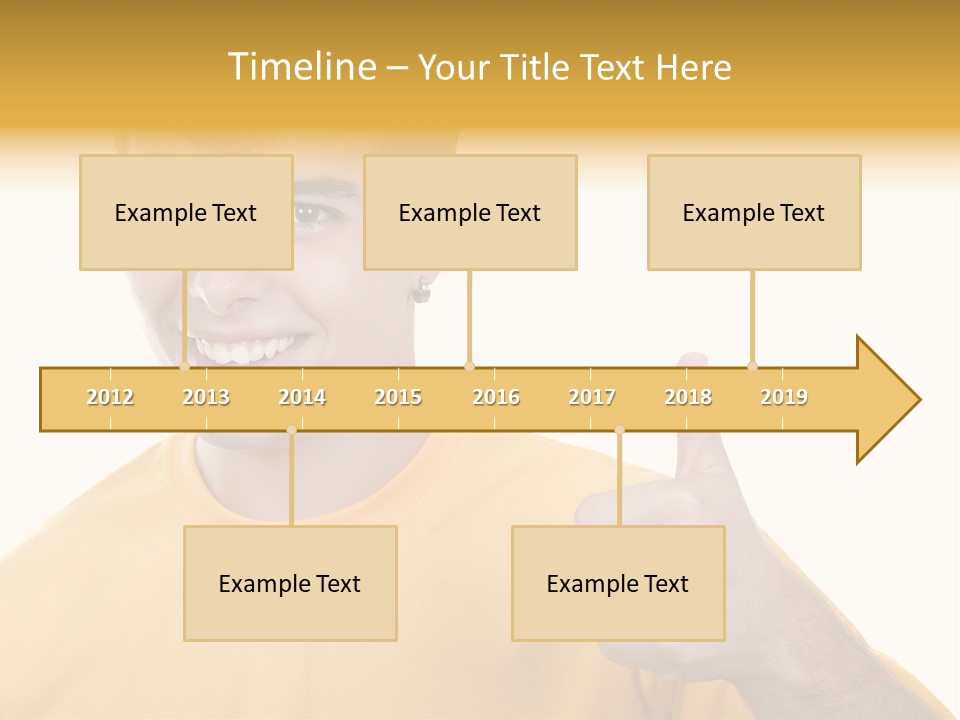 Male Winner Young PowerPoint Template
