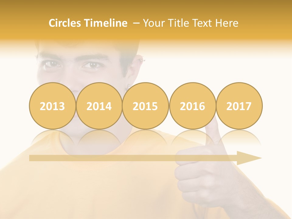 Male Winner Young PowerPoint Template