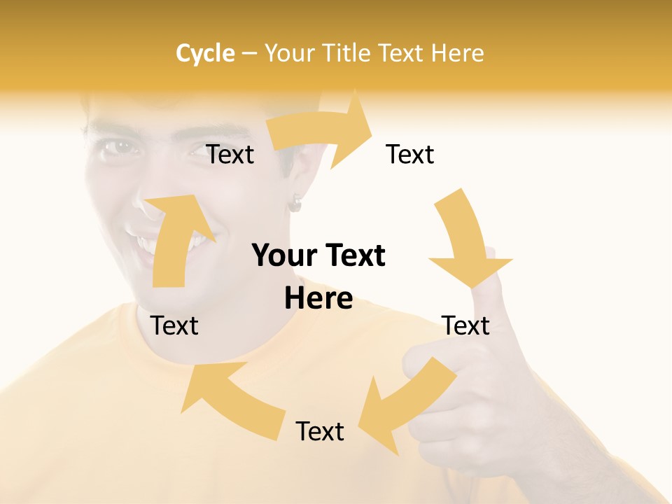 Male Winner Young PowerPoint Template