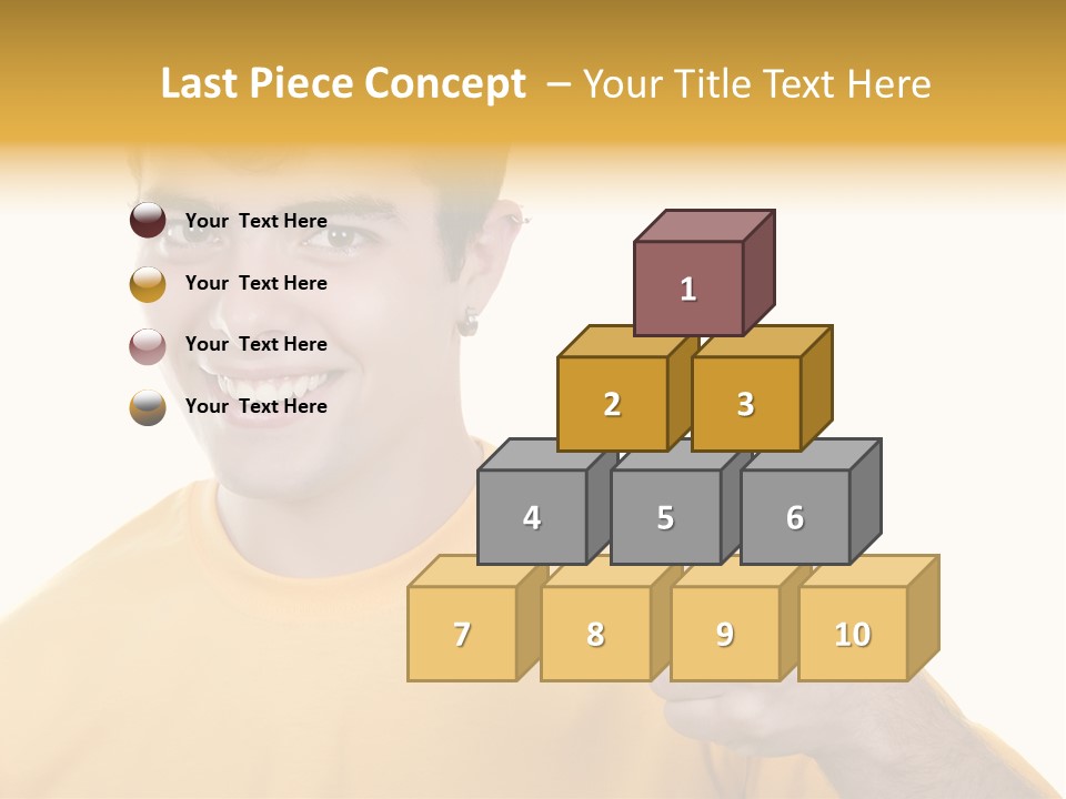 Male Winner Young PowerPoint Template