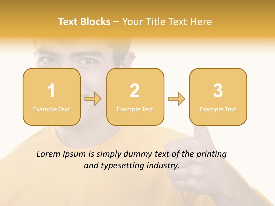 Male Winner Young PowerPoint Template