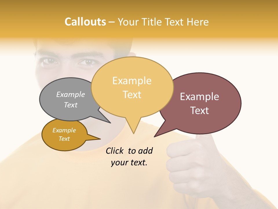 Male Winner Young PowerPoint Template