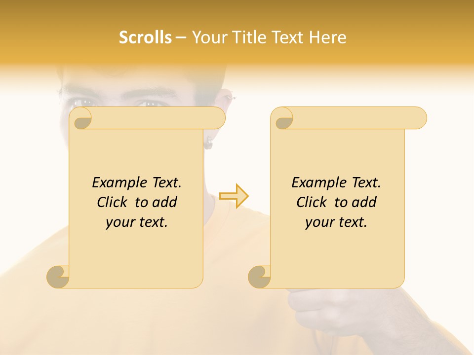 Male Winner Young PowerPoint Template