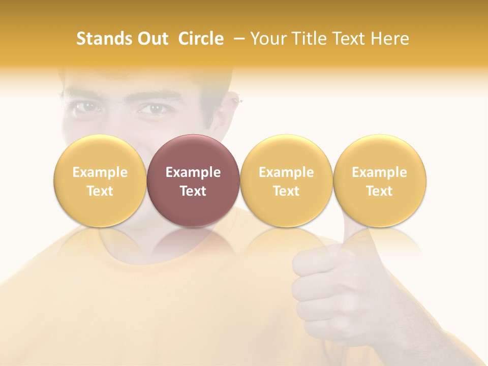 Male Winner Young PowerPoint Template