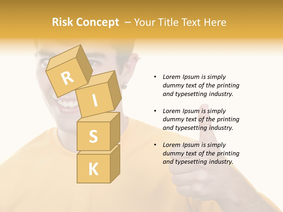 Male Winner Young PowerPoint Template