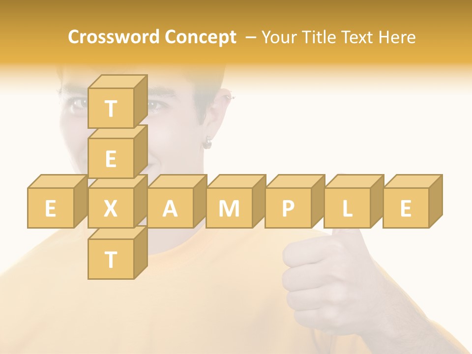 Male Winner Young PowerPoint Template