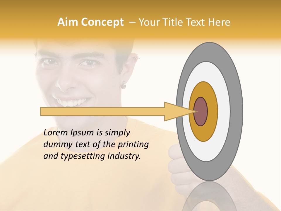 Male Winner Young PowerPoint Template