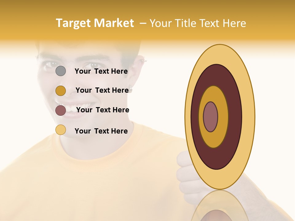 Male Winner Young PowerPoint Template