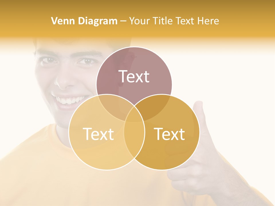 Male Winner Young PowerPoint Template