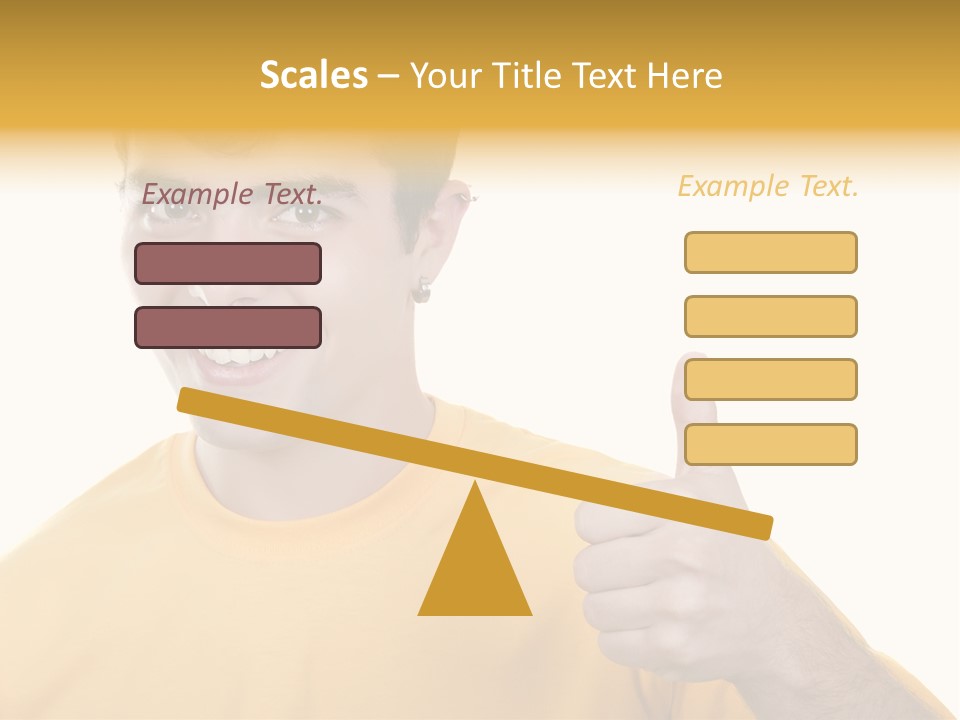 Male Winner Young PowerPoint Template