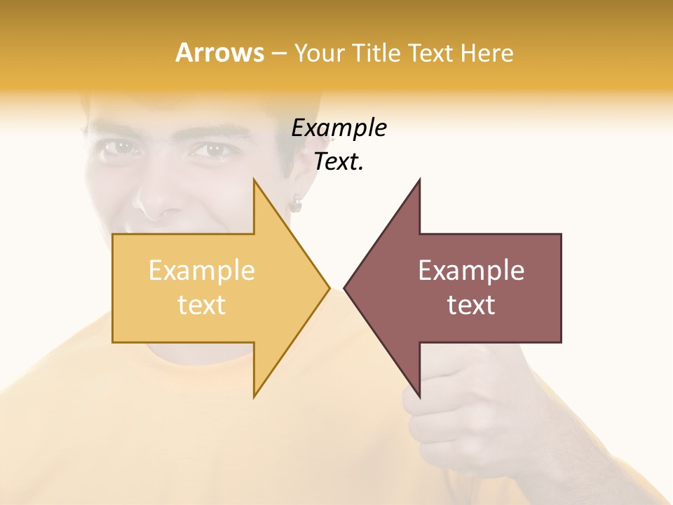 Male Winner Young PowerPoint Template