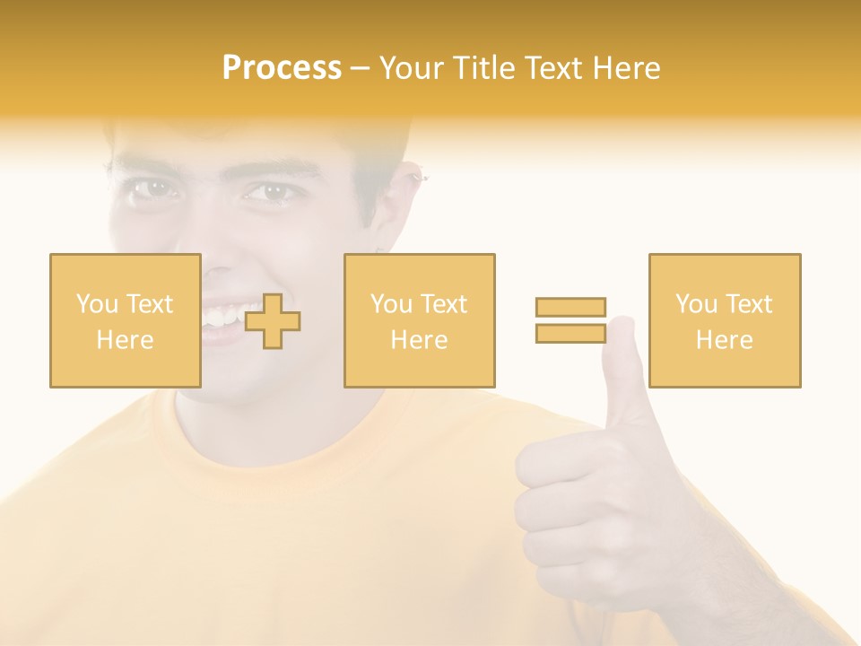 Male Winner Young PowerPoint Template
